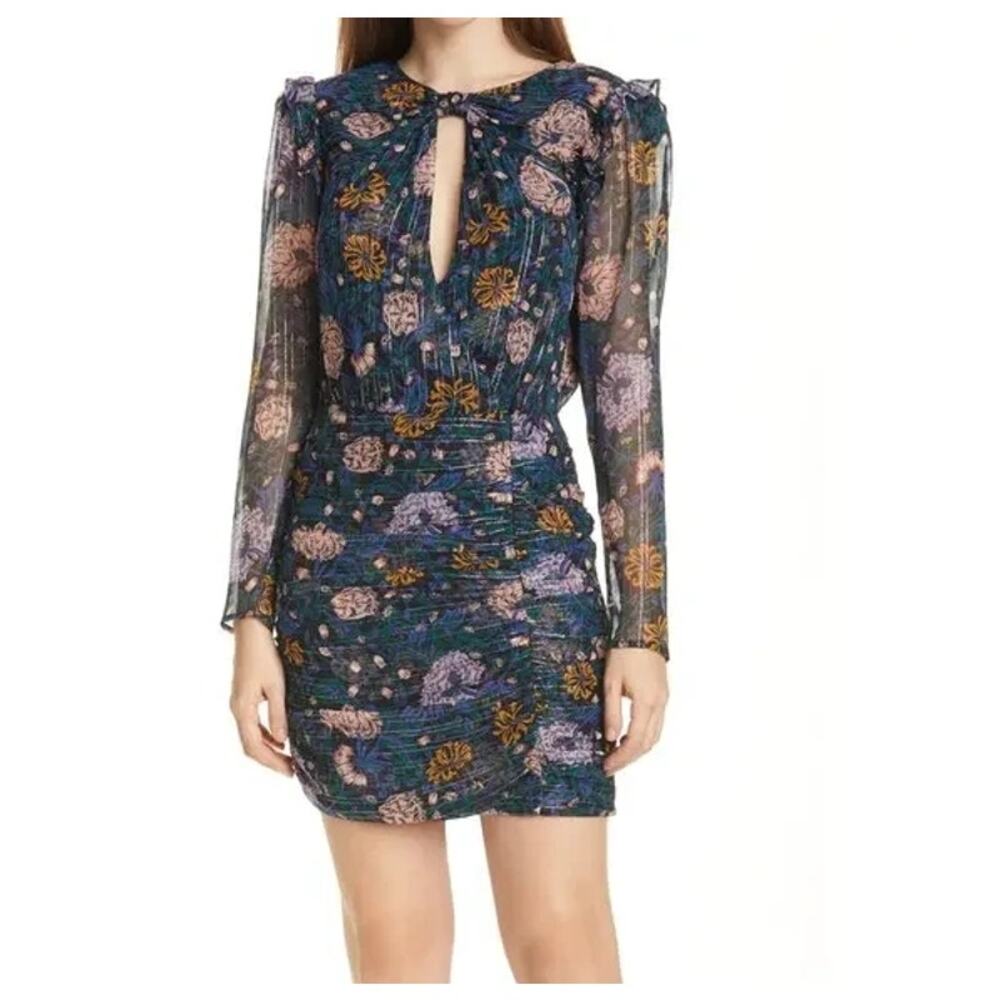 Veronica Beard Peppa Floral-print Fil Coupé Silk-blend Chiffon Mini Dress